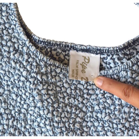 Vintage 80s Denim Jumpsuit With Smocked Top and Pockets Women's ML - Picture 3 of 7